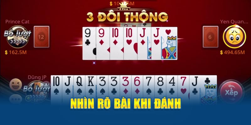 Nhìn rõ bài khi đánh